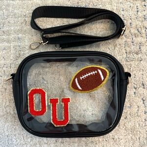Clear crossbody stadium bag